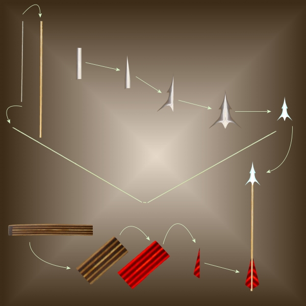 Creation of a crossbow: Step 3